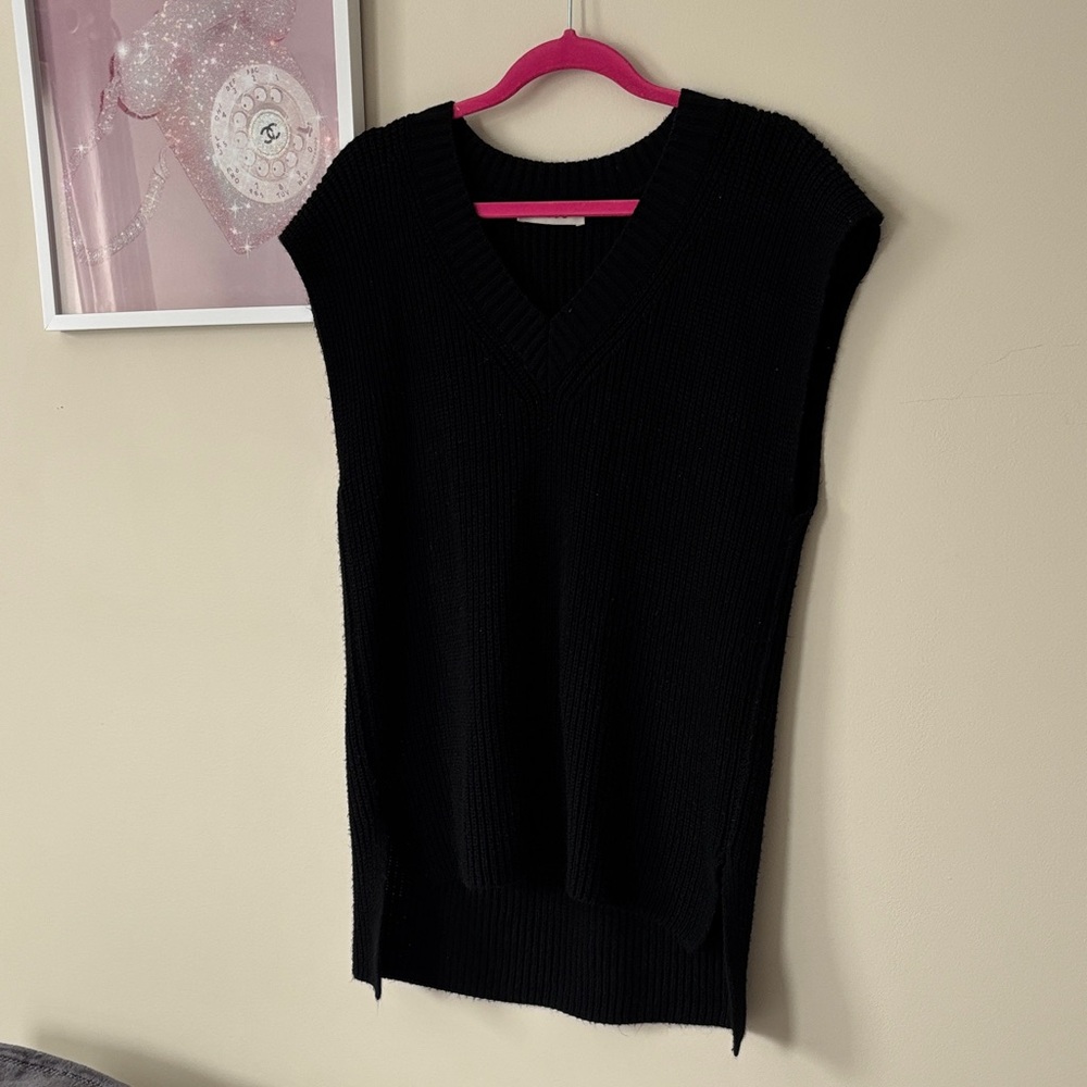 Black V-Neck Women's Sweater